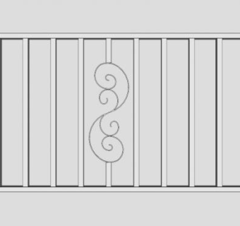 小区门口栏杆su模型下载_sketchup草图大师SKP模型