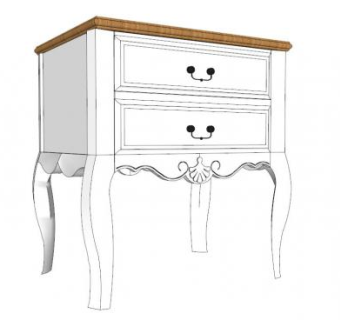 北欧床头柜su模型下载_sketchup草图大师SKP模型