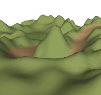 地形景观su模型下载_sketchup草图大师SKP模型