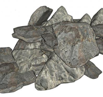 石头假山su模型下载_sketchup草图大师SKP模型