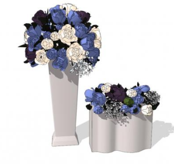 阳台摆件su模型下载_sketchup草图大师SKP模型