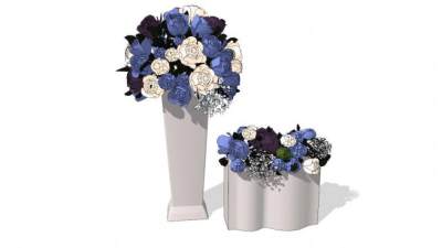 阳台摆件su模型下载_sketchup草图大师SKP模型