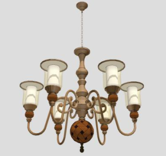 客厅吊灯su模型下载_sketchup草图大师SKP模型