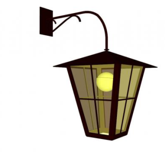 户外壁灯su模型下载_sketchup草图大师SKP模型