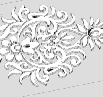 欧式铁艺花纹su模型下载_sketchup草图大师SKP模型