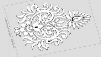 欧式铁艺花纹su模型下载_sketchup草图大师SKP模型