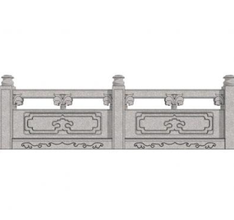 桥栏杆su模型下载_sketchup草图大师SKP模型