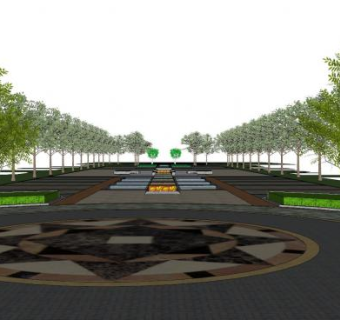 现代公园场地SU模型下载_sketchup草图大师SKP模型
