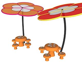 蘑菇椅子su模型下载_sketchup草图大师SKP模型