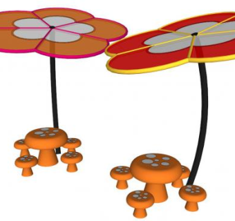 蘑菇椅子su模型下载_sketchup草图大师SKP模型