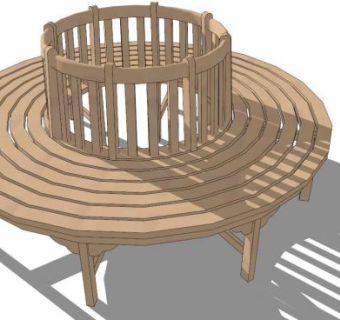 圆形座椅su模型下载_sketchup草图大师SKP模型