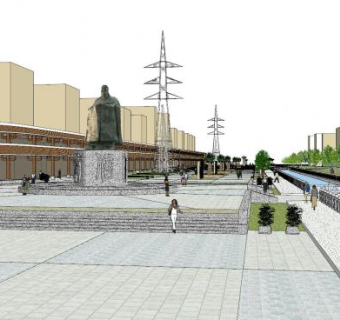 中式元素公园景观SU模型下载_sketchup草图大师SKP模型