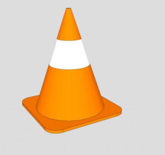 锥形的警示牌SKP模型设计_su模型下载 草图大师模型_SKP模型