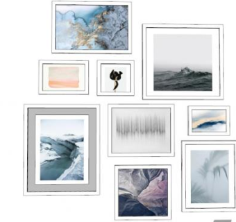 艺术挂画su模型下载_sketchup草图大师SKP模型