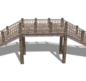 景观桥梁su模型下载_sketchup草图大师SKP模型