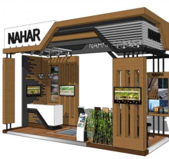 展位设计su模型下载_sketchup草图大师SKP模型