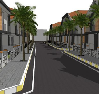 城市道路护栏su模型下载_sketchup草图大师SKP模型