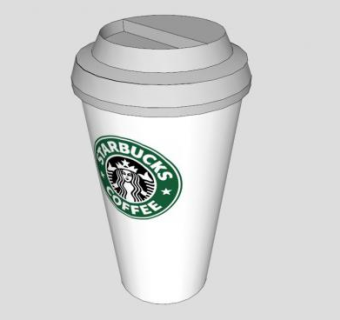 星巴克杯子su模型下载_sketchup草图大师SKP模型