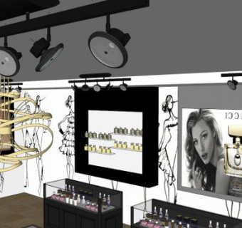 化妆品店灯饰su模型下载_sketchup草图大师SKP模型