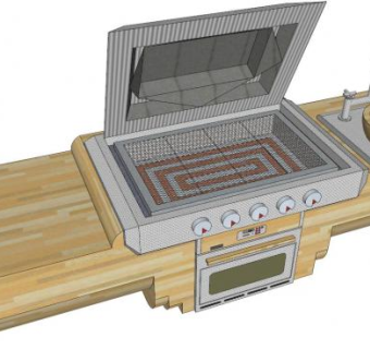 烧烤器具su模型下载_sketchup草图大师SKP模型