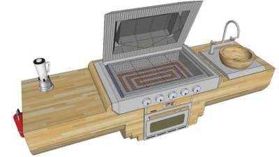 烧烤器具su模型下载_sketchup草图大师SKP模型