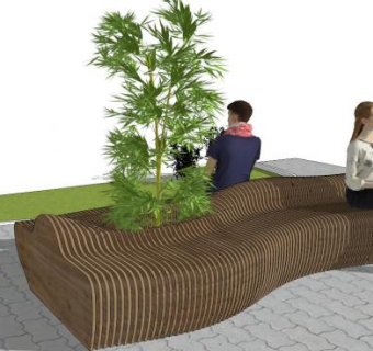 创意景观座椅su模型下载_sketchup草图大师SKP模型