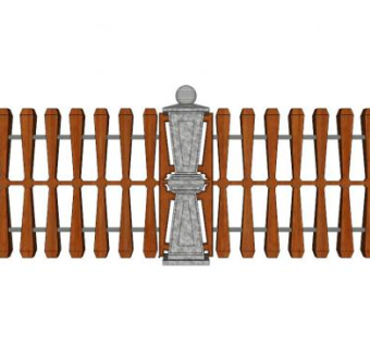 栏杆石柱su模型下载_sketchup草图大师SKP模型