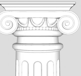 凹槽的柱子柱形SKP模型设计_su模型下载 草图大师模型_SKP模型