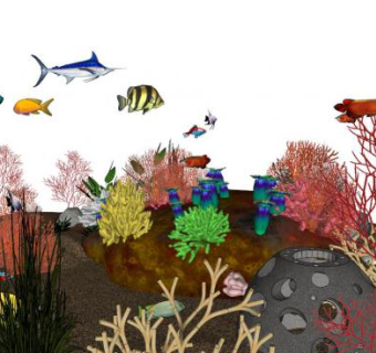 海洋鱼类su模型下载_sketchup草图大师SKP模型