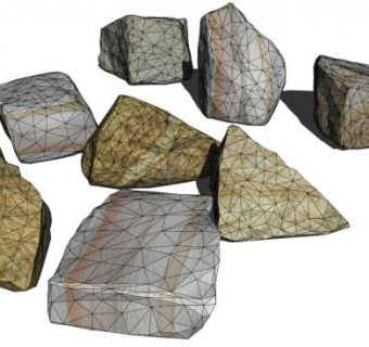 大石头su模型下载_sketchup草图大师SKP模型