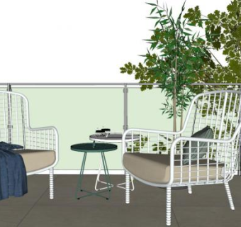 休闲桌椅凳su模型下载_sketchup草图大师SKP模型