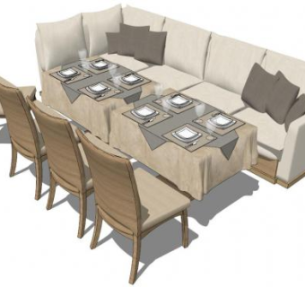 酒吧卡座su模型下载_sketchup草图大师SKP模型