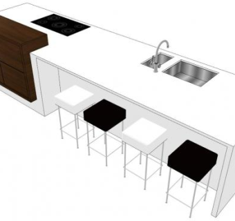 餐厅座椅su模型下载_sketchup草图大师SKP模型