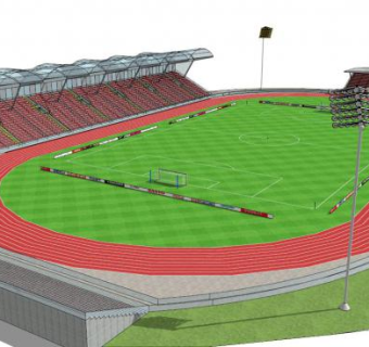 运动场灯su模型下载_sketchup草图大师SKP模型