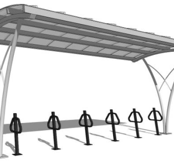 停车雨棚su模型下载_sketchup草图大师SKP模型