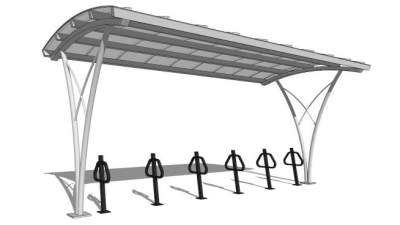 停车雨棚su模型下载_sketchup草图大师SKP模型