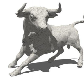 牛景观雕塑su模型下载_sketchup草图大师SKP模型
