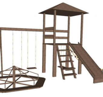 儿童小滑梯su模型下载_sketchup草图大师SKP模型