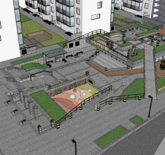 新中式公园建筑SU模型下载_sketchup草图大师SKP模型