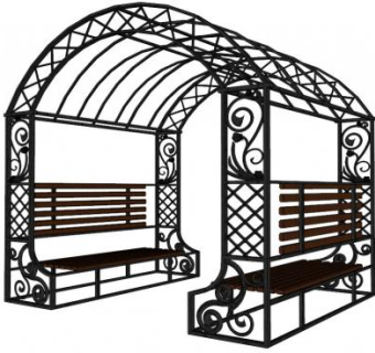 欧式花架铁艺su模型下载_sketchup草图大师SKP模型