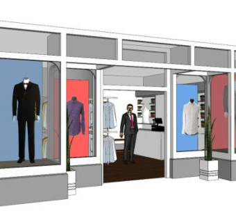 西装店su模型下载_sketchup草图大师SKP模型