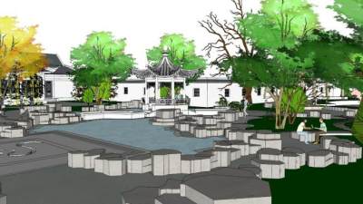 古典建筑su模型下载_sketchup草图大师SKP模型