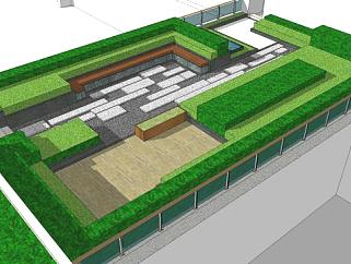 植物园办公楼屋顶花园SU模型下载_sketchup草图大师SKP模型