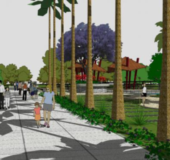 南方滨水景观小区住宅SU模型下载_sketchup草图大师SKP模型