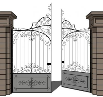 铁艺门柱su模型下载_sketchup草图大师SKP模型