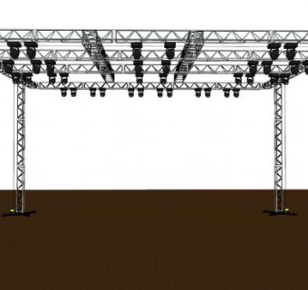 婚礼舞台灯架su模型下载_sketchup草图大师SKP模型