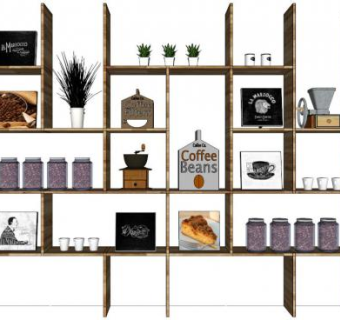 陈列展示架su模型下载_sketchup草图大师SKP模型