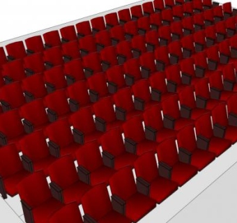 剧院椅su模型下载_sketchup草图大师SKP模型