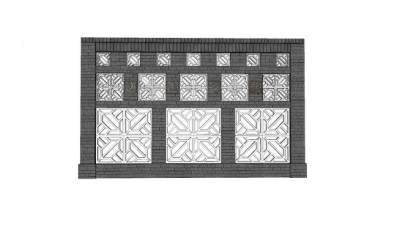 中式花窗景观墙SU模型下载_sketchup草图大师SKP模型