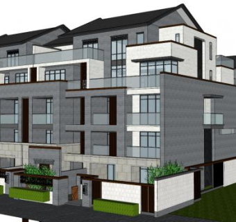 中式风格别墅su模型下载_sketchup草图大师SKP模型